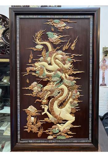 Tranh khảm nổi Phong Thủy Nhất Long